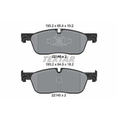 Bilde av TEXTAR 2214601 Bremseklosser klargjort for slitasjeindikator LAND ROVER: Range Rover Evoque, Discovery Sport