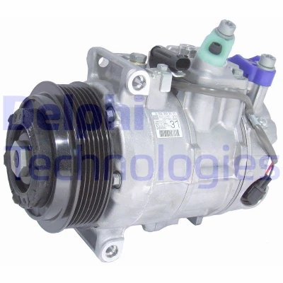 Bilde av DELPHI TSP0159961 Kompressor Denso 6SEU16C PAG 46 med kompressorlje MERCEDES BENZ: C Klasse Sedan, SLK, T modell