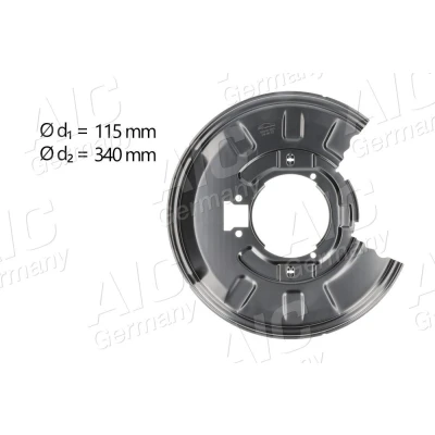 Bilde av AIC 55910 Bremseskjold venstre bakaksel BMW: X3, 3 Touring, Sedan