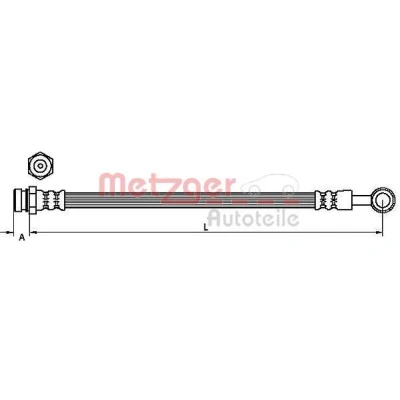 Bilde av METZGER 4110829 Bremseslange 226