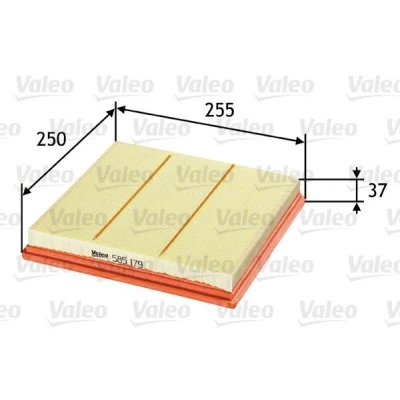 Bilde av VALEO 585179 Luftfilter 35 250 256 Filterinnsats OPEL: Astra J Hatchback, Sports Tourer, CHEVROLET: Cruze Stasjonsvogn