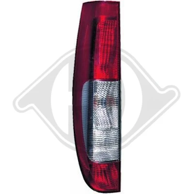 Bilde av DIEDERICHS 1666093 Baklykter venstre PY21W, P21W, P21/5W 12 Rød, transparent med lyspære pæreholder MERCEDES BENZ: Vito Minibuss, Viano