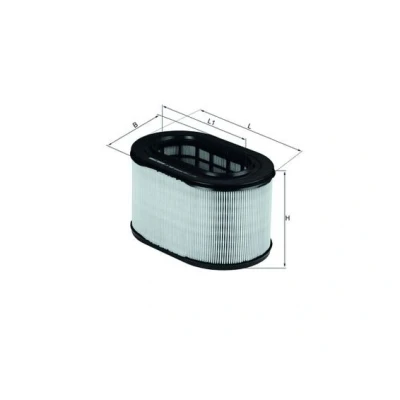 Bilde av MAHLE ORIGINAL LX 669 Luftfilter 146,0 151 240,0, 162,0 Filterinnsats MITSUBISHI: Pajero 2, 1, Sport 1 SUV