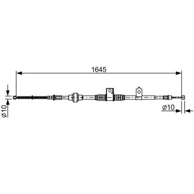 Bilde av BOSCH 1 987 482 517 Bremsekabel 1645 MITSUBISHI: Outlander 2 SUV, ASX SUV