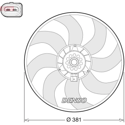 Bilde av DENSO DER02006 Kjølevifte 12