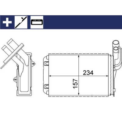 Bilde av MAHLE ORIGINAL AH 99 000S Varmeveksler med tilbehør, uten pakning avdekning, påbyggingsdeler, mellomplate