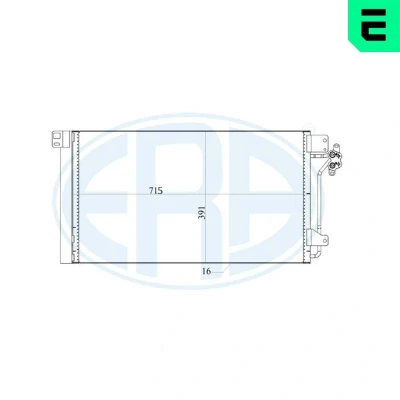 Bilde av ERA 667180 Kondensator med tørker VOLKSWAGEN: Transporter 5, Multivan 5 (7HM, Bus