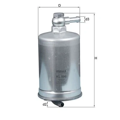 Bilde av MAHLE ORIGINAL KL 599 Drivstoffilter ledningsfilter 10 10,0 AUDI: A4 B7 Avant, Sedan