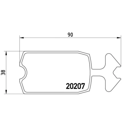 Bilde av BREMBO P 61 002 Bremseklosser ekskl. slitasjevarselkontakt uten tilbehør