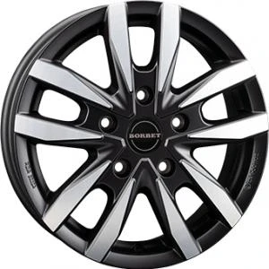 Bilde av BORBET CW5 Dull Black Polished 6x16 5/118 ET68 B71.1