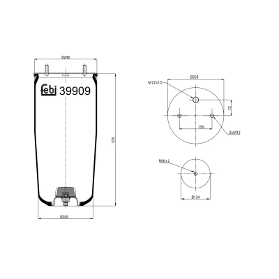 Bilde av FEBI BILSTEIN 39909 Fjærbelg, luftfjæring
