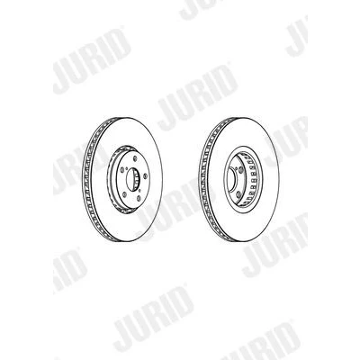 Bilde av JURID 562950JC 1 Bremseskiver 334 30 5 114,3 ventilert belagt uten tilbehør LEXUS: IS 3, GS III, IV