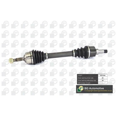 Bilde av BGA DS6714L Drivaksel framaksel venstre 612, 612 PEUGEOT: 206 Hatchback