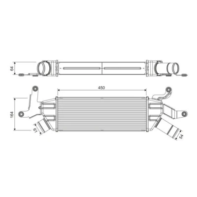Bilde av VALEO 818370 Ladeluftkjøler Aluminium uten sensor