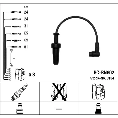 Bilde av NGK 8184 Pluggledninger 6