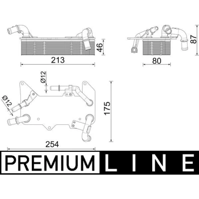 Bilde av MAHLE ORIGINAL CLC 287 000P Oljekjøler, automatikk