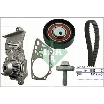 Bilde av INA 530 0604 30 vannpumpe + Registerreimsett med RENAULT: Kangoo II Express, I MEGANE 1