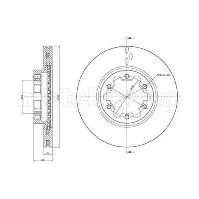 Bilde av METELLI 23 1178 Bremseskiver 290,0 26,0 6 96,0 ventilert TOYOTA: Avensis I Stasjonsvogn, Sedan