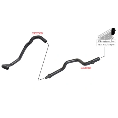 Bilde av METZGER 2420369 Radiatorslange EPDM (etyl propylen dien gummi)