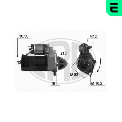 Bilde av ERA 220132A Starter 12 2 10 OPEL: Vectra C Caravan, Omega B Sedan, SAAB: 9 5 Stasjonsvogn, 3 Hatchback, Sedan