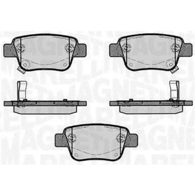 Bilde av MAGNETI MARELLI 363916060403 Bremseklosser med akustisk slitasjevarsel TOYOTA: Avensis II Station Wagon, Sedan, Corolla Verso