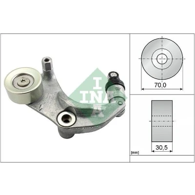 Bilde av INA 534 0316 10 Spennarm, kilerem med ribber HONDA: CR V 3