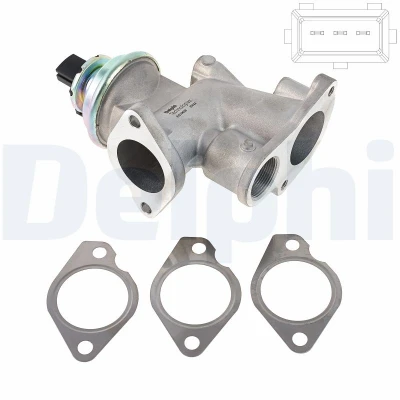Bilde av DELPHI EG10639 12B1 EGR Ventil med tetning, uten kjøler OPEL: Combo C Varebil / Stasjonsvogn, Corsa Hatchback