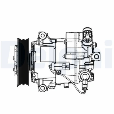 Bilde av DELPHI TSP0155948 Kompressor 6CVC PAG 46 med kompressorlje OPEL: Insignia A Hatchback, Sports Tourer
