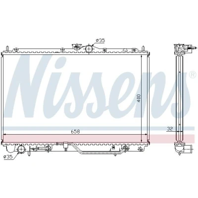 Bilde av NISSENS 62860A Radiator Aluminium 400 678 32 Kjøleribber loddet