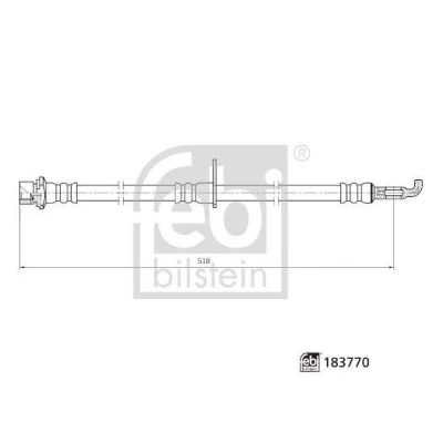 Bilde av FEBI BILSTEIN 183770 Bremseslange høyre bakaksel 518