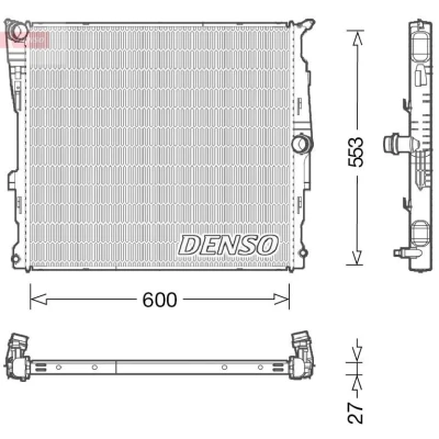 Bilde av DENSO DRM05008 Radiator 600 575 27