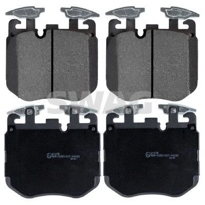 Bilde av SWAG 33 10 7630 Bremseklosser framaksel klargjort for slitasjeindikator BMW: 5 Sedan, Touring, 7
