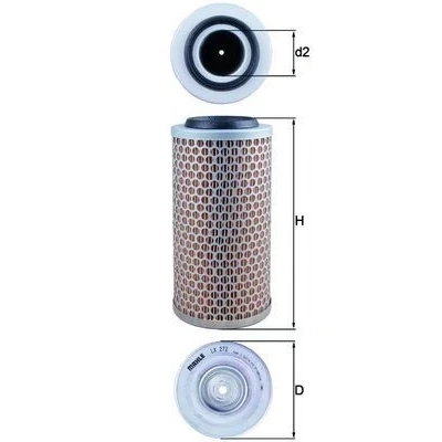Bilde av MAHLE ORIGINAL LX 272 Luftfilter 227,0 111,0 Filterinnsats VOLKSWAGEN: TRANSPORTER 3 Bus, Kasten, 3, BMW: Cabrio