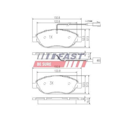 Bilde av FAST FT29530 Bremseklosser framaksel ekskl. slitasjevarselkontakt RENAULT: Zoe, CLIO 3, Kangoo II Express, MERCEDES BENZ: Citan Van