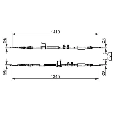 Bilde av BOSCH 1 987 482 560 Bremsekabel 1345, 1410