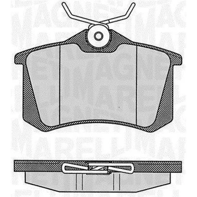 Bilde av MAGNETI MARELLI 363916060348 Bremseklosser ikke klargjort for slitasjeindikator AUDI: A4 B7 Avant, Sedan, B6/B7 Cabrio, RENAULT: MEGANE 3