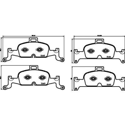 Bilde av HELLA 8DB 355 025 811 Bremseklosser klargjort for slitasjeindikator AUDI: A4 B9 Avant, A5 Sportback, Q5