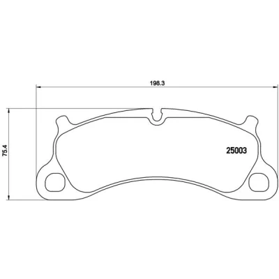 Bilde av BREMBO P 65 025 Bremseklosser klargjort for slitasjeindikator uten tilbehør PORSCHE: 911 Coupé, Targa