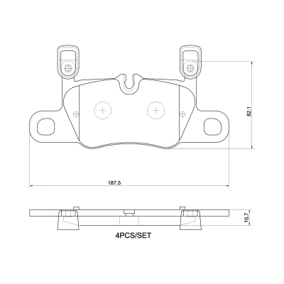 Bilde av BREMBO Bremseklosser ekskl. slitasjevarselkontakt med balansevekter P 65 056 PORSCHE: 911 Coupé