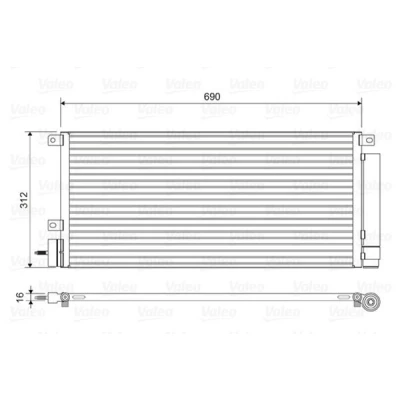 Bilde av VALEO 822576 Kondensator med tørker Aluminium 690