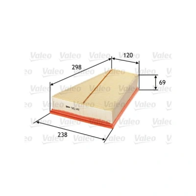 Bilde av VALEO 585149 Luftfilter 70 239 299 Filterinnsats FORD: Galaxy Mk2 MPV, MONDEO 4 Turnier, S Max Mk1, VOLVO: V70 3, S80 II