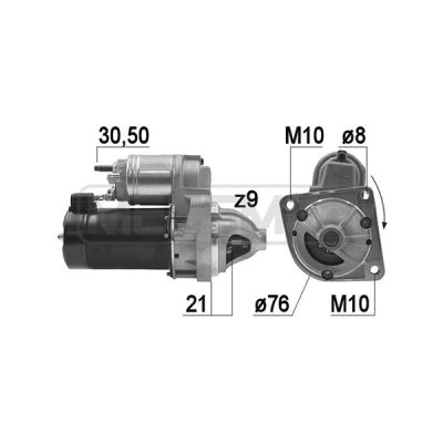 Bilde av ERA 220794A Starter 12V 1,3kW 9 30 50 76mm BMW: 3 Coupé, Z4 Roadster