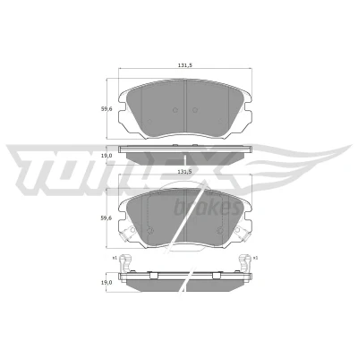 Bilde av TOMEX brakes TX 16 33 Bremseklosser framaksel med akustisk slitasjevarsel OPEL: Insignia A Sports Tourer, Hatchback, Sedan
