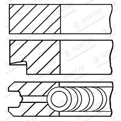 Bilde av GOETZE ENGINE 08 137600 00 Stempelringsett 69,6