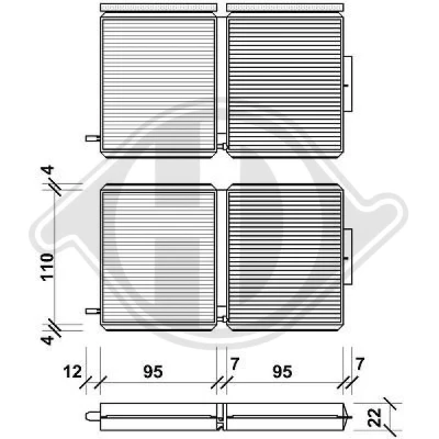 Bilde av DIEDERICHS DCI0811S Kupéfilter pollenfilter 121 204 22 Climate MAZDA: FAMILIA 6, 626 V Hatchback, 323 F 6