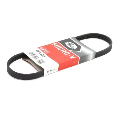 Bilde av GATES Micro V 4PK675 Kileribberem 675 4 Polyester, EPDM (etyl propylen dien gummi) HYUNDAI: Getz, i10 I, FIAT: Doblo I Cargo, Stasjonsvogn