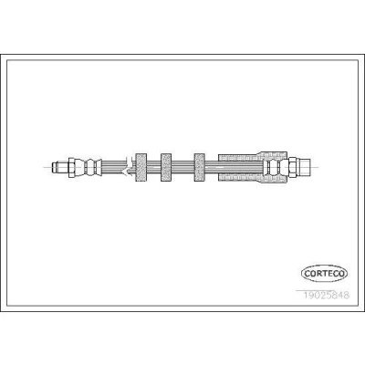 Bilde av CORTECO 19025848 Bremseslange bakaksel 270 VOLVO: S80 I, V70 S70