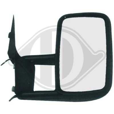 Bilde av Sidespeil Diederichs 1661025 venstre narvet for manuell speiljustering, konveks, komplett speil, kort speilstang MERCEDES BENZ: Sprinter 3 T Minibuss