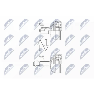 Bilde av Leddsett, drivaksel, Hjulside, vw crafter buss, flak/chassi, skåp, 2N0498099, 2N0498099X