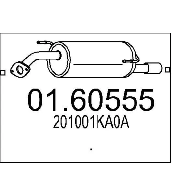 Bilde av MTS 01.60555 Sluttlyddemper 750 NISSAN: Juke